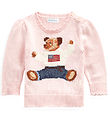 Polo Ralph Lauren Bluse - Strik - Rosa m. Bamse