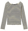 LMTD Bluse - NbfRille - White Alyssum/Black