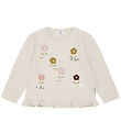 Hust and Claire Bluse - Ajna - Wheat Melange m. Blomster