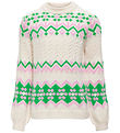 Kids Only Bluse - Strik - KogAnnabelle - Cloud Dancer/Bonbon/Isl