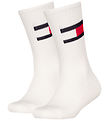 Tommy Hilfiger Strømper - Rib - 2-pak - Hvid