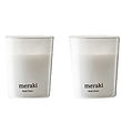 Meraki Duftlys - 2-pak -  2x60g - Fresh Linen