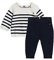 Tommy Hilfiger Sæt - Bluse/Bukser - Strik -  Desert Sky/Stripe