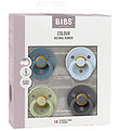 BIBS Colour Sutter - Str. 2 - 4-pak - Rund - Baby Blue Mix