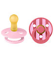 BIBS Colour Sutter - Str. 2 - 2-pak - Rund - Baby Pink/Coral