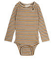 Petit Piao Body l/æ - Rib - Modal - Chocolate Brown/Golden Sun/D