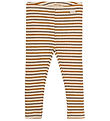 Petit Piao Leggings - Rib - Modal - Chocolate Brown/Golden Sun/D