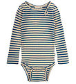 Petit Piao Body l/æ - Rib - Modal - Dark Cobalt/Dark Off White