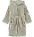 Name It Badekåbe - Velour - NmmRacer - Dark Forest m. Striber