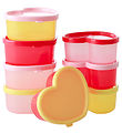 Rice Madbeholder - 8-pak - Hjerteform - 8x6,5 cm - Rød/Pink/Gul