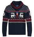 Polo Ralph Lauren Bluse - Bomuld/Uld - Navy m. Mønster