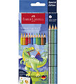 Faber-Castell Farveblyanter - 13 stk. - Grip Dino