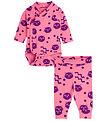 Mini Rodini Babysæt - Squiggly Cats - Pink