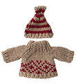Maileg sweater/Hat - Strik - Mus - Mor