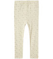 Lil' Atelier Leggings - Rib - NmfGago - Turtledove/FLOWER
