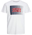 Jack & Jones T-shirt - Noos - JjeCorp - Hvid m. Print