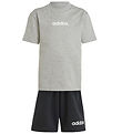 adidas Performance Sæt - T-shirt/Shorts - LK Lin - MGreyh/White