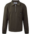 Hound Sweatshirt m. Lynlås - Armgrøn