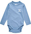 Hummel Body l/æ - hmlMino - Faded Denim/Marshmallow m. Logo