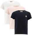 Moncler T-shirts - 3-pak - Sort/Hvid/Rosa