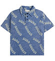 Bobo Choses T-shirt - Polo - Wavy Waffle - Blå