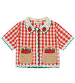 Stella McCartney Kids Skjorte - Hvid/Rødternet