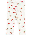 Konges Sløjd Leggings - Rib - Minnie - Rose Red m. Hulmønster