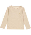 VACVAC Blouse - Rib - Scarlet - Light Latte melange