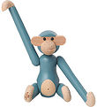 Kaj Bojesen Træfigur - Abe - Mini - Vintage Blå