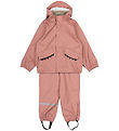 Mikk-Line Regntøj m. Seler - Pu - Animal - Ash Rose