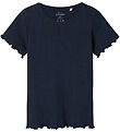 Name It T-shirt - NmfVilke - Navy Blazer m. Hulmønster
