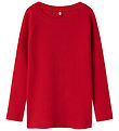 Name It Bluse - NmfDagnes - Chinese Red m. Hulmønster