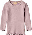 Wheat Bluse - Rib - Lace - Rose Dawn