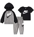 Nike Sæt - Cardigan/Sweatpants/T-shirt - Carbon Heather