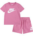 Nike Shortssæt - T-shirt/Shorts - Magic Flamingo