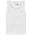 Tommy Hilfiger Tanktop - Essential Rib - Hvid m. Blonder