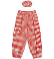 The New Bukser og Scrunchie - TnNally - Poppy Red Check