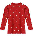 Fliink Bluse - Kelly - Puff - Pompeian Red/Beige Hjerte