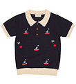 Copenhagen Colors Polo - Strik - Navy/Cream Comb
