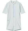 Liewood Badeheldragt - Max Seersucker - Y/D Stripe Pure Sky/Crem