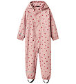 Name It Regndragt m. Fleece - PU - NmfDry10 - Pale Mauve/Strawbe