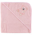Nørgaard Madsens Babyhåndklæde - 75x75 cm - Rosa m. Bamse