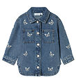 Name It Denimjakke - NmfNina - Medium blue Denim/Emboidery