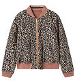 Name It Bomberjakke - Vendbar - NkfMariska - Sort/Rosa m. Leopri