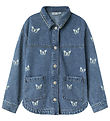 Name It Denimjakke - NkfMandy - Medium Blue Denim/Embroidery But