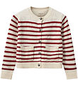 Sofie Schnoor Cardigan - Strik - Off White/Rød