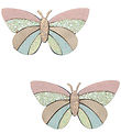 Mimi & Lula Hårspænder - 2-pak - 3 cm - Stripe Butterfly Spring