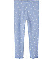 Name It Leggings - Rib - NmfVemia - Serenity/Butterflies