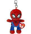 Ty Nøglering m. Bamse - Marvel - 10 cm - Spiderman