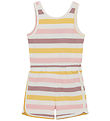 Color Kids Buksedragt - Coral Blush m. Striber
